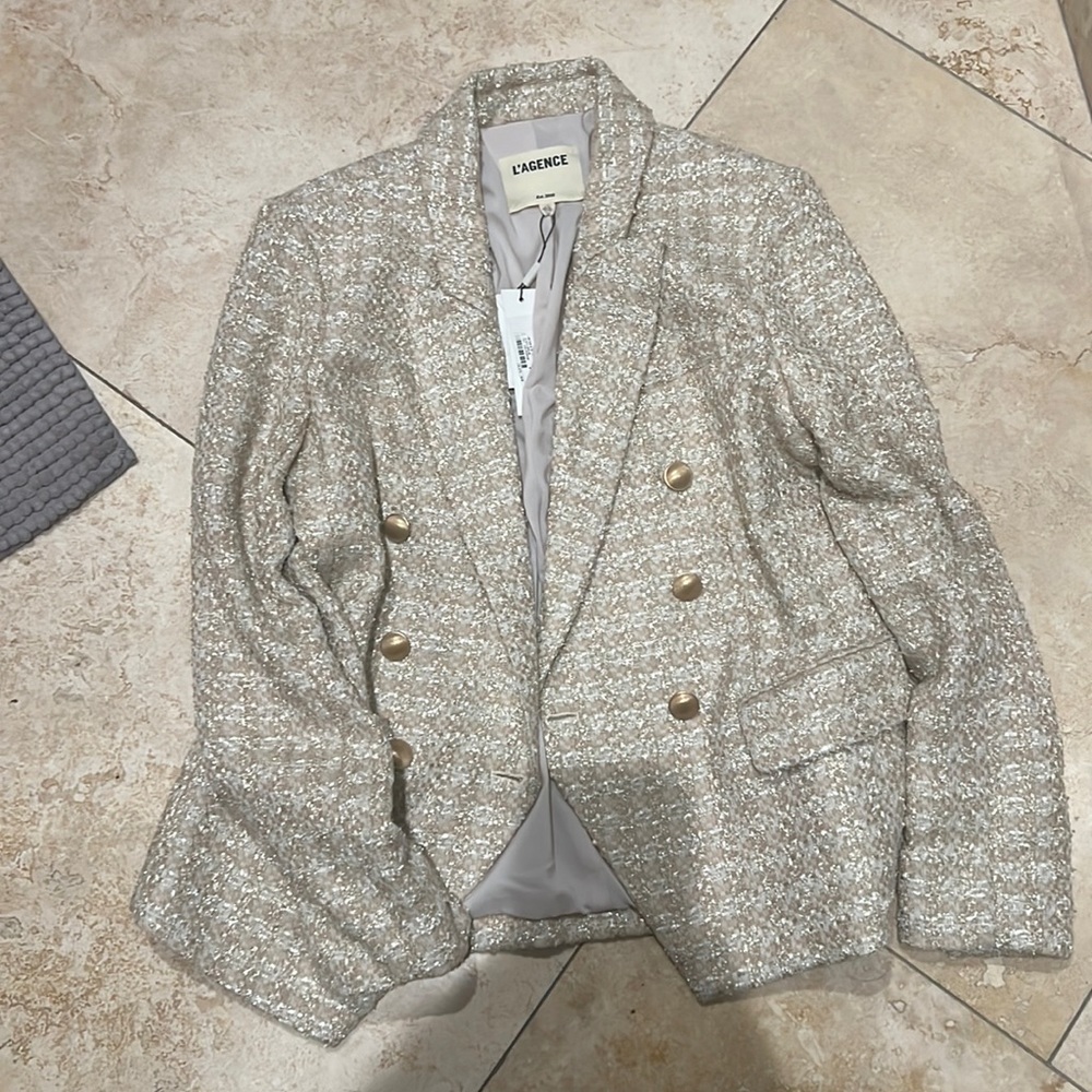 Brand new gold L’agence blazer